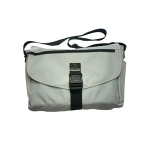 Yak Pak Brooklyn NY Messenger Bag‎ Aqua Canvas Crossbody Laptop Shoulder 2000s